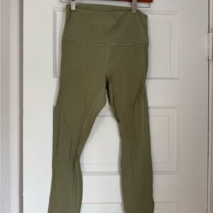 Olive Green High-Waisted Leggings